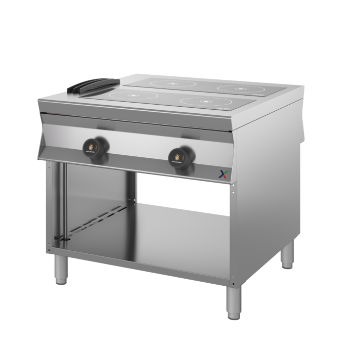 Cuisinière à induction passante sur soubassement ouvert 4.0 – 400×1000 mm, 5KW x 2 – Inoxbim Cuisinière à induction passante sur soubassement ouvert 4.0 – 400×1000 mm, 5KW x 2 – Inoxbim