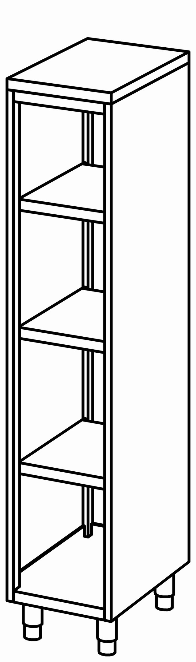 Armoire haute ouv., 400×680 3 étagères – Bartscher Armoire haute ouv., 400×680 3 étagères – Bartscher