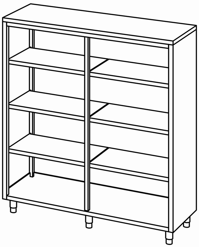 Armoire haute ouv., 1800×680 6 étagères – Bartscher Armoire haute ouv., 1800×680 6 étagères – Bartscher