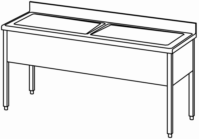 Plonge ouverte 1800×700, 2 bassins – Bartscher Plonge ouverte 1800×700, 2 bassins – Bartscher