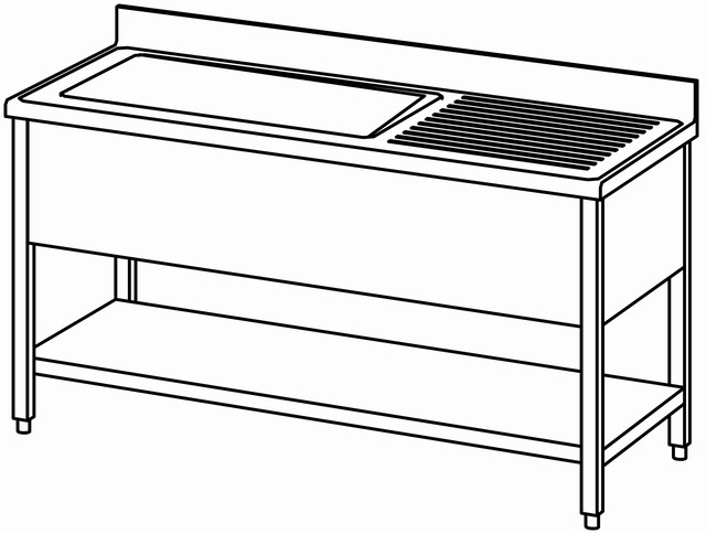 Plonge ouverte 1600×7001 bas. à g.&ét. – Bartscher Plonge ouverte 1600×7001 bas. à g.&ét. – Bartscher