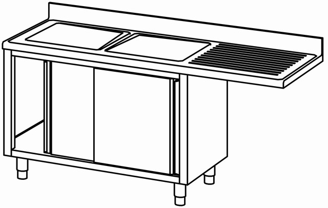 Plonge laverie p. coul. 1800×700 2 b. g. – Bartscher Plonge laverie p. coul. 1800×700 2 b. g. – Bartscher