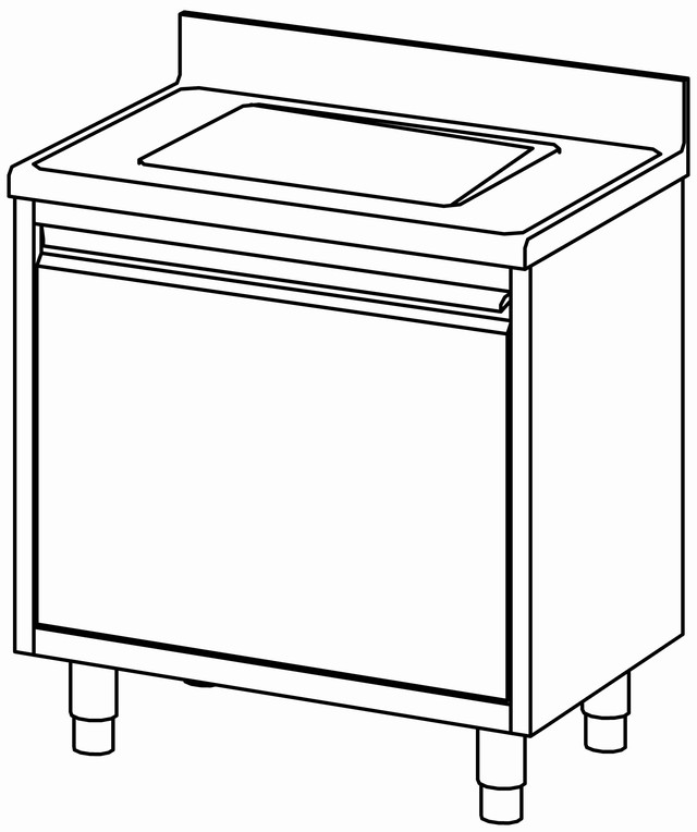 Plonge fermée p. bat. 800×600 1 bassin – Bartscher Plonge fermée p. bat. 800×600 1 bassin – Bartscher