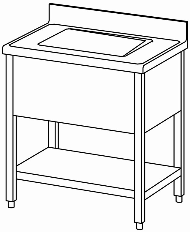 Plonge ouverte 800×600 1 bas. & étag. – Bartscher Plonge ouverte 800×600 1 bas. & étag. – Bartscher