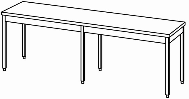Table de travail 2600×800 sans dosseret – Bartscher Table de travail 2600×800 sans dosseret – Bartscher