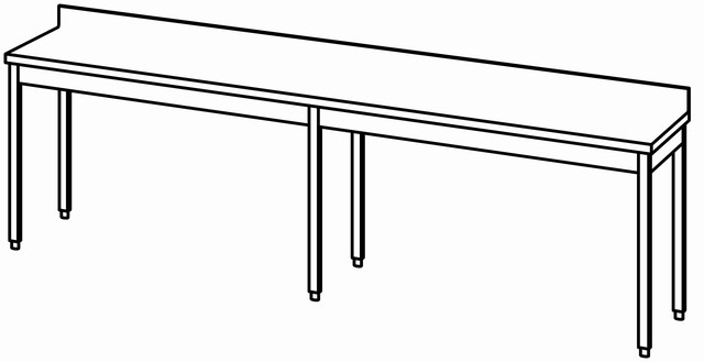 Table de travail avec dosseret 3000×600 – Bartscher Table de travail avec dosseret 3000×600 – Bartscher