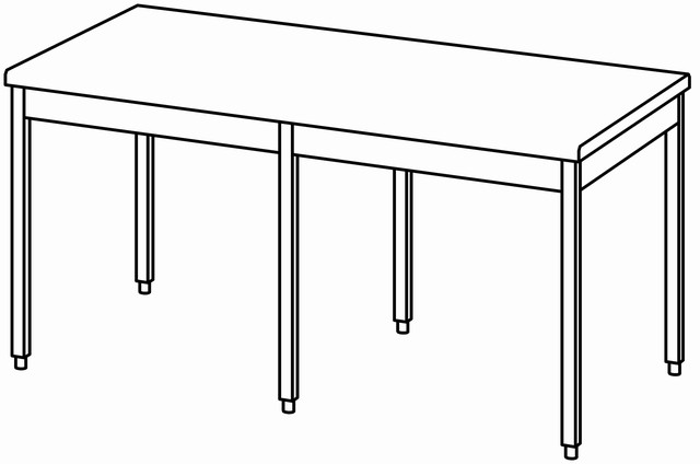 Table de travail 1800×1000 sans dosseret – Bartscher Table de travail 1800×1000 sans dosseret – Bartscher