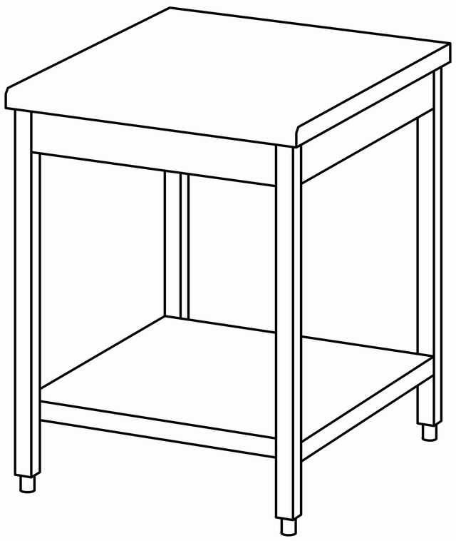 Table de travail 700×900 étag. sans dos. – Bartscher Table de travail 700×900 étag. sans dos. – Bartscher