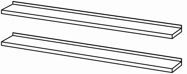 Etagère murale compl. 2000×300, double – Bartscher Etagère murale compl. 2000×300, double – Bartscher
