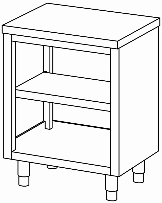 Armoire ouverte 700×600, sans dosseret – Bartscher Armoire ouverte 700×600, sans dosseret – Bartscher
