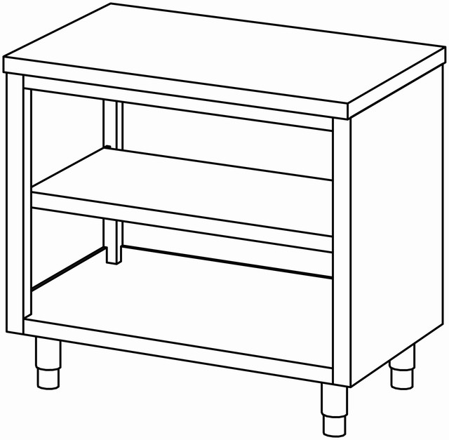 Armoire ouverte 1000×700, sans dosseret – Bartscher Armoire ouverte 1000×700, sans dosseret – Bartscher