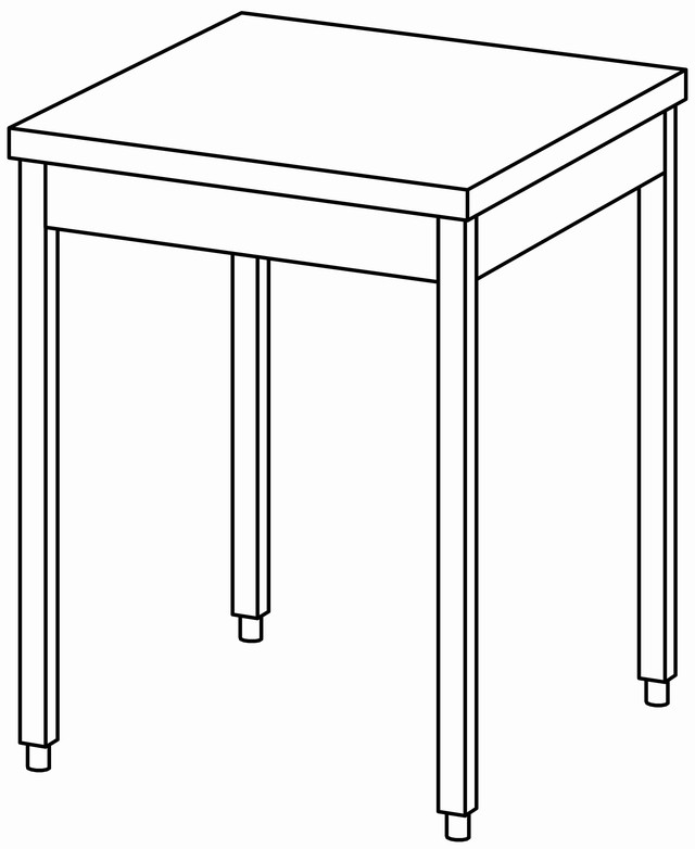 Table de travail 700×800 sans dosseret – Bartscher Table de travail 700×800 sans dosseret – Bartscher