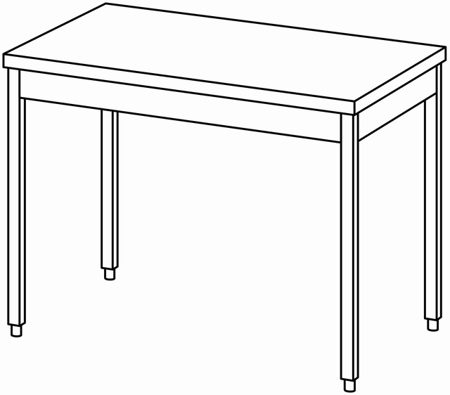 Table de travail 1200×800 sans dosseret – Bartscher Table de travail 1200×800 sans dosseret – Bartscher
