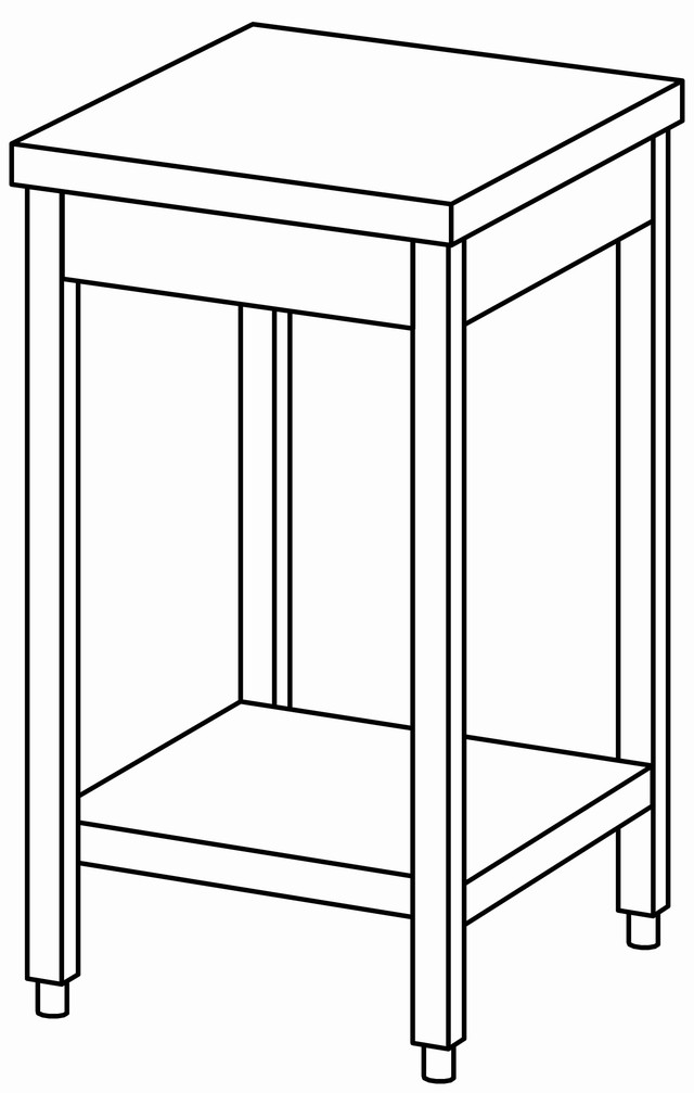 Table de travail 500×600 étag. sans dos. – Bartscher Table de travail 500×600 étag. sans dos. – Bartscher