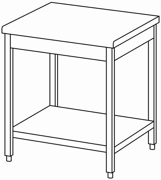 Table de travail 800×800 étag.sans dos. – Bartscher Table de travail 800×800 étag.sans dos. – Bartscher