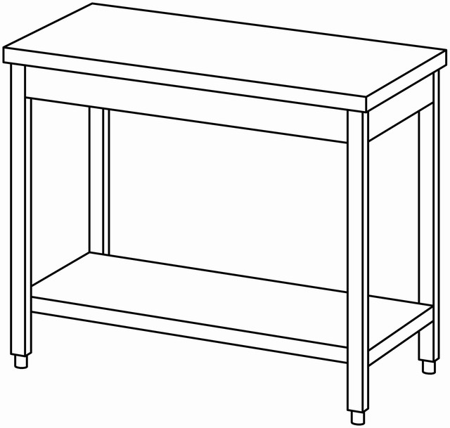 Table 1100×600, étagère, sans dosseret – Bartscher Table 1100×600, étagère, sans dosseret – Bartscher
