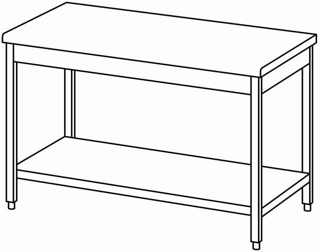 Table de travail 1400×800 étag.sans dos. – Bartscher Table de travail 1400×800 étag.sans dos. – Bartscher