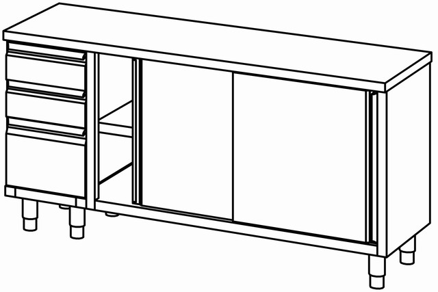 Armoire 1800×600, col.de tiroirs à g. – Bartscher Armoire 1800×600, col.de tiroirs à g. – Bartscher
