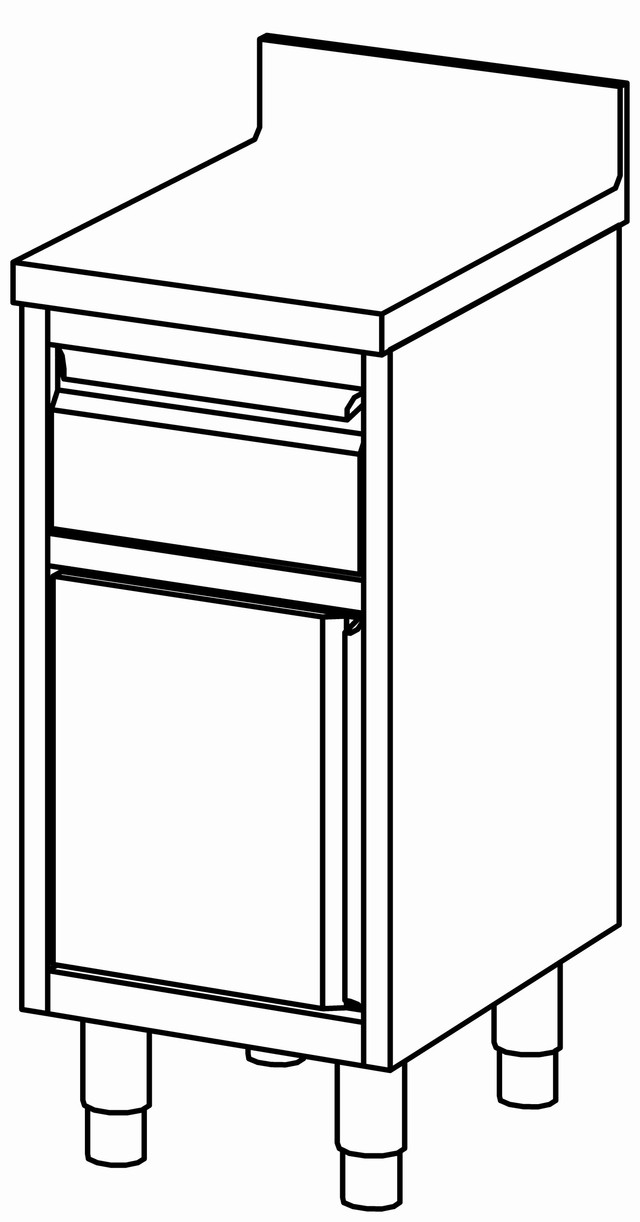 Armoire 400×600 tiroirs & port. bat.,dos – Bartscher Armoire 400×600 tiroirs & port. bat.,dos – Bartscher