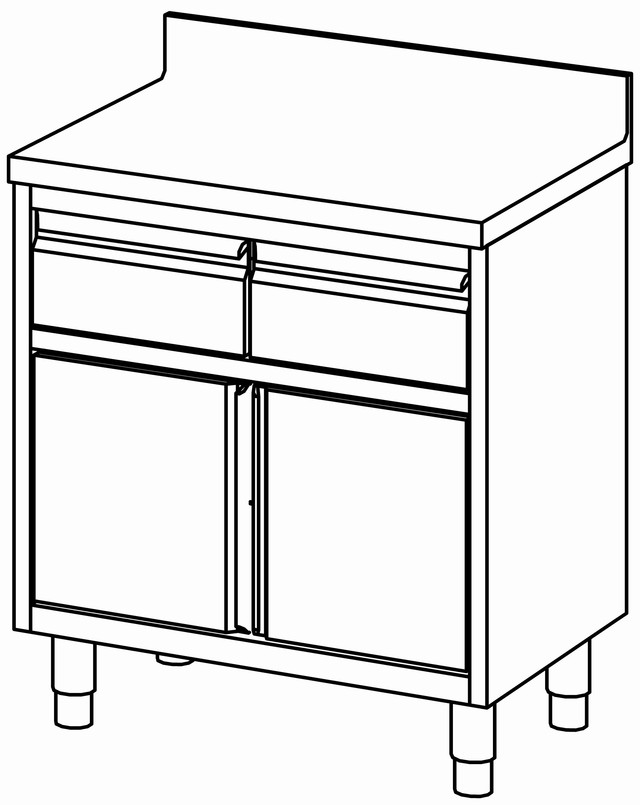 Armoire 800×600 tiroirs & port. bat.,dos – Bartscher Armoire 800×600 tiroirs & port. bat.,dos – Bartscher