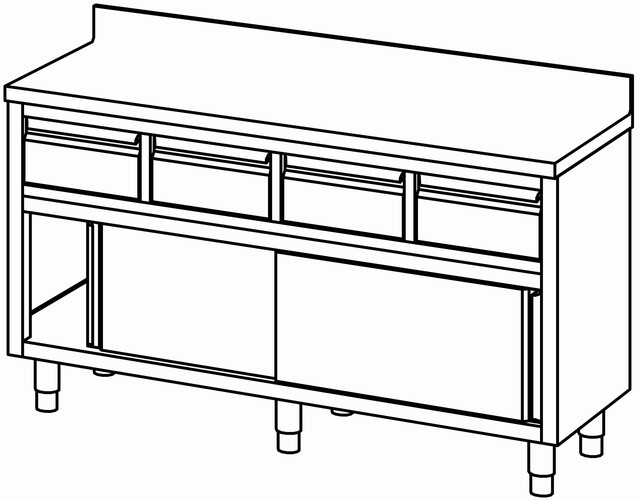 Armoire 1600×600 tiroirs&port. cou.,dos – Bartscher Armoire 1600×600 tiroirs&port. cou.,dos – Bartscher
