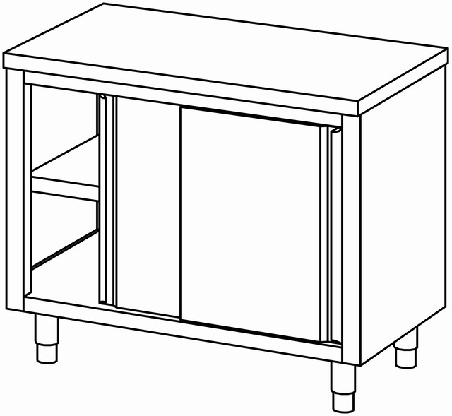 Armoire 1100×700, portes coul. sans dos. – Bartscher Armoire 1100×700, portes coul. sans dos. – Bartscher