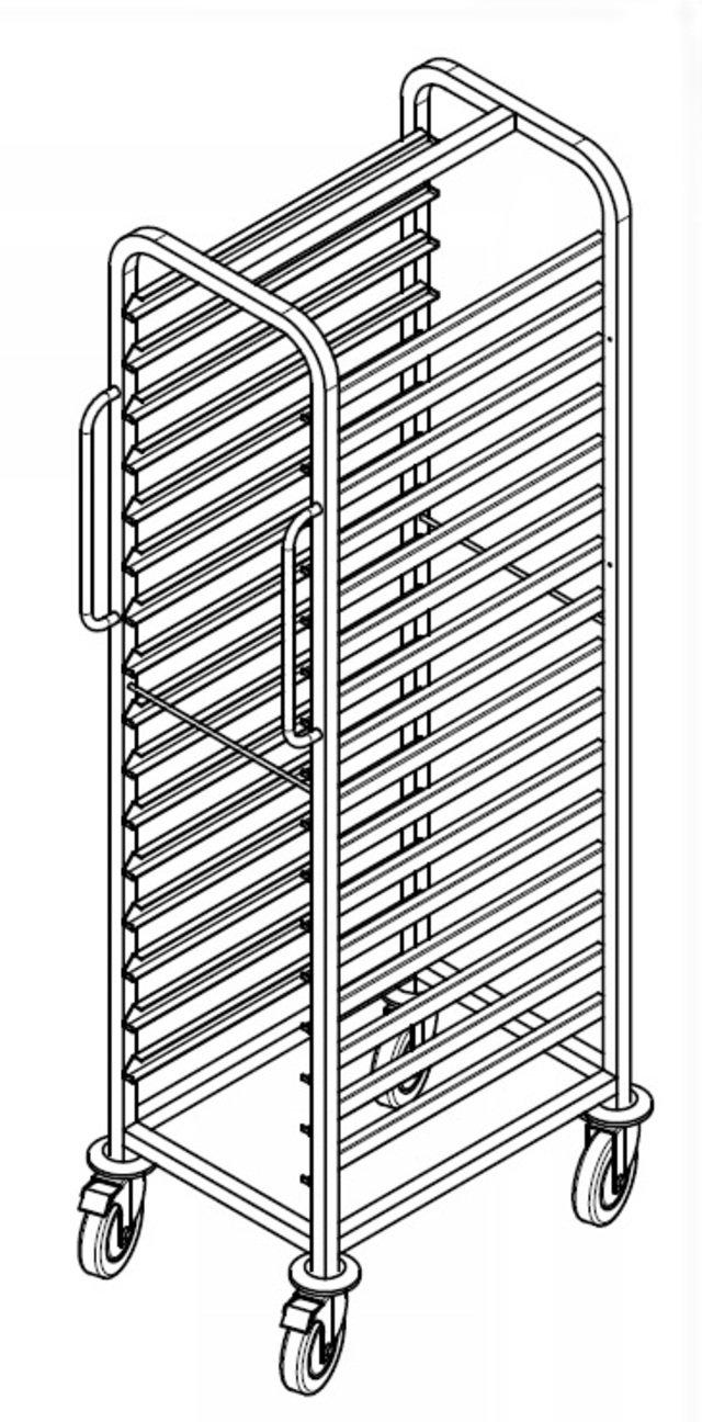 Chariot de transport ouvert 16x GN1/1 – Bartscher Chariot de transport ouvert 16x GN1/1 – Bartscher