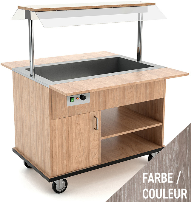 Buffet chauffé 3x GN 1/1, gris – Bartscher Buffet chauffé 3x GN 1/1, gris – Bartscher