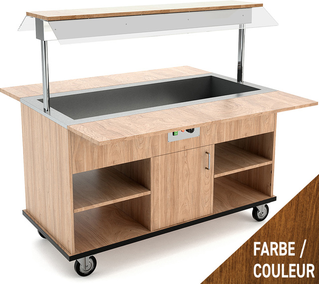 Buffet chauffé 6x GN 1/1, noyer – Bartscher Buffet chauffé 6x GN 1/1, noyer – Bartscher