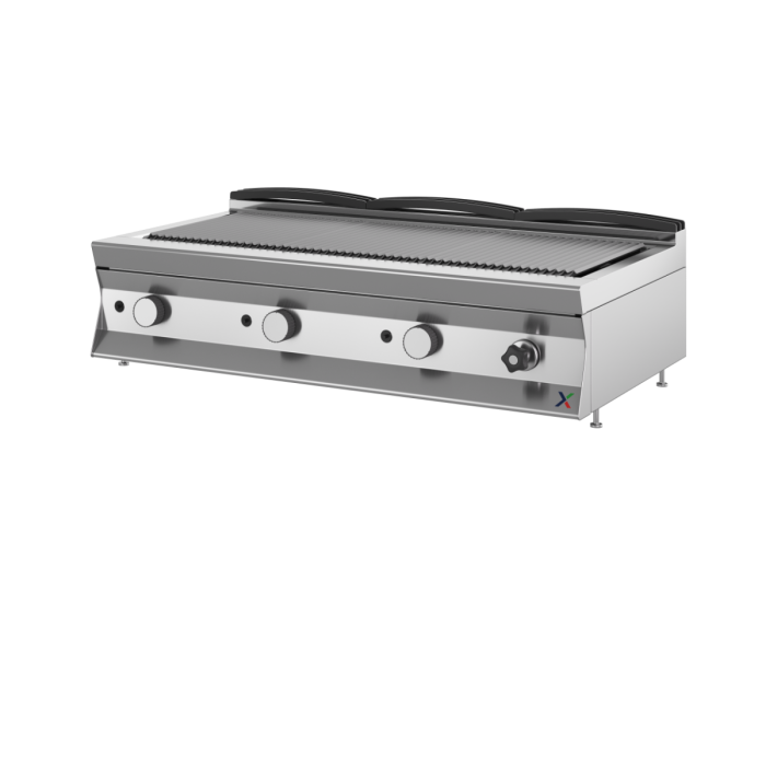 Combi Grill+ grill direct gaz à poser (pas 400) – 1200×700 mm – Inoxbim