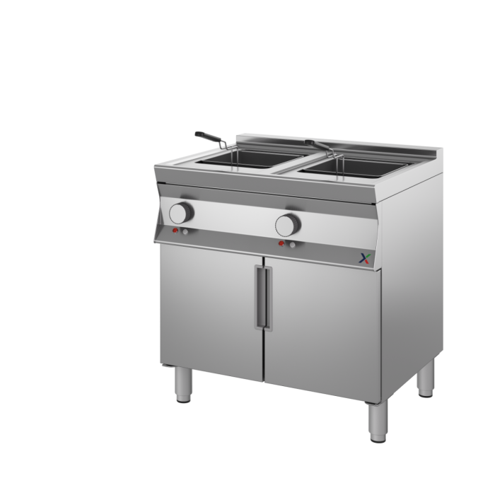 Friteuse électrique sur meuble, 2 cuves – 800×900 mm – Inoxbim Friteuse électrique sur meuble, 2 cuves – 800×900 mm – Inoxbim