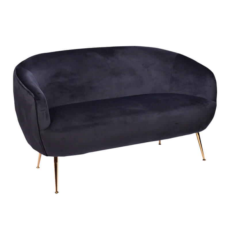 Banquette Lounge – CUBA – Velours Noir