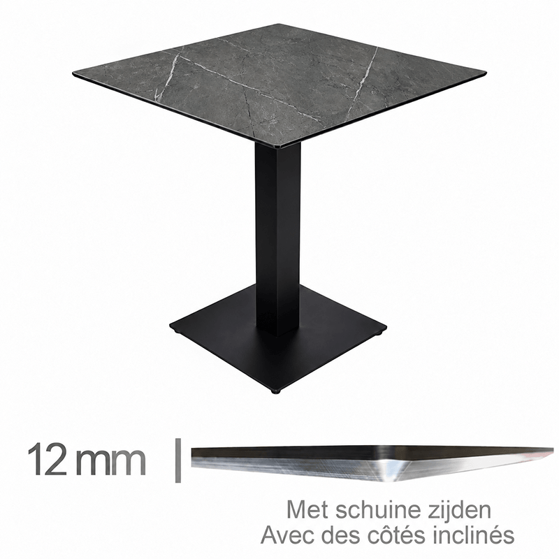 Table Avec Pied – COMPACT GREY CASPIO – 69×69 cm Table Avec Pied – COMPACT GREY CASPIO – 69×69 cm