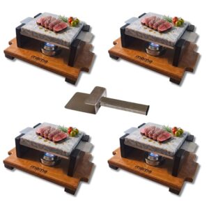 Pack 4 pierres 20 × 20 cm avec 1 brûleur