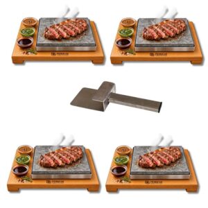 Pack 4 pierres 20 × 30 cm avec 3 ramequins