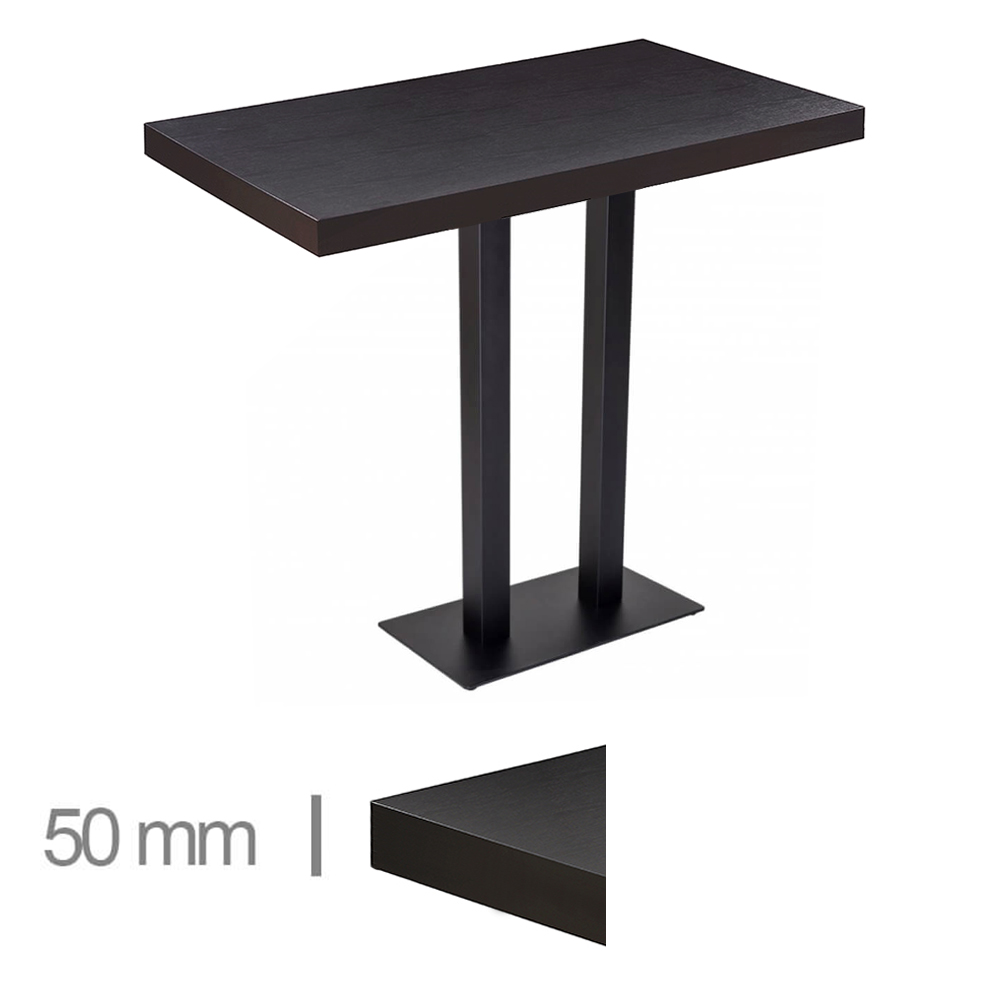 Table Haute Avec Pied – DUBLIN NOIR – 70×120 – Hauteur 113 cm Table Haute Avec Pied – DUBLIN NOIR – 70×120 – Hauteur 113 cm