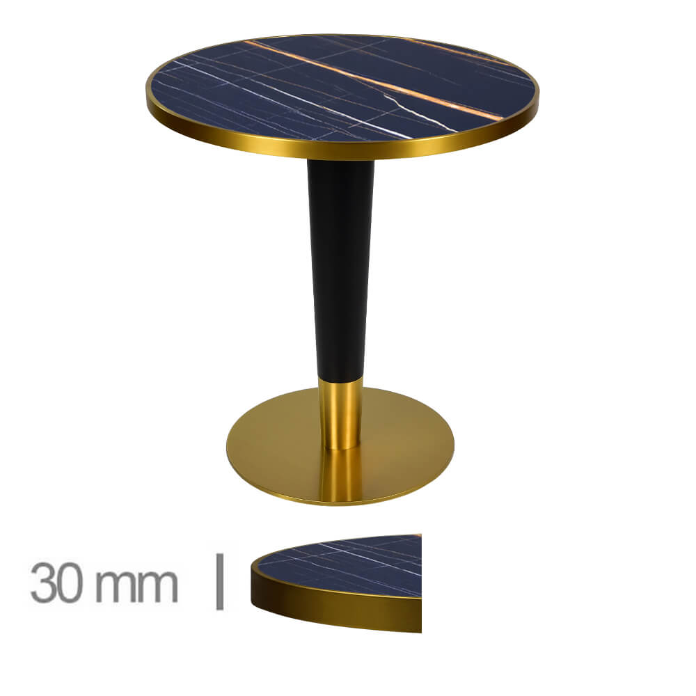 Table Ronde Avec Pied – FAUX MARBRE AMBER – Ø70 cm Table Ronde Avec Pied – FAUX MARBRE AMBER – Ø70 cm