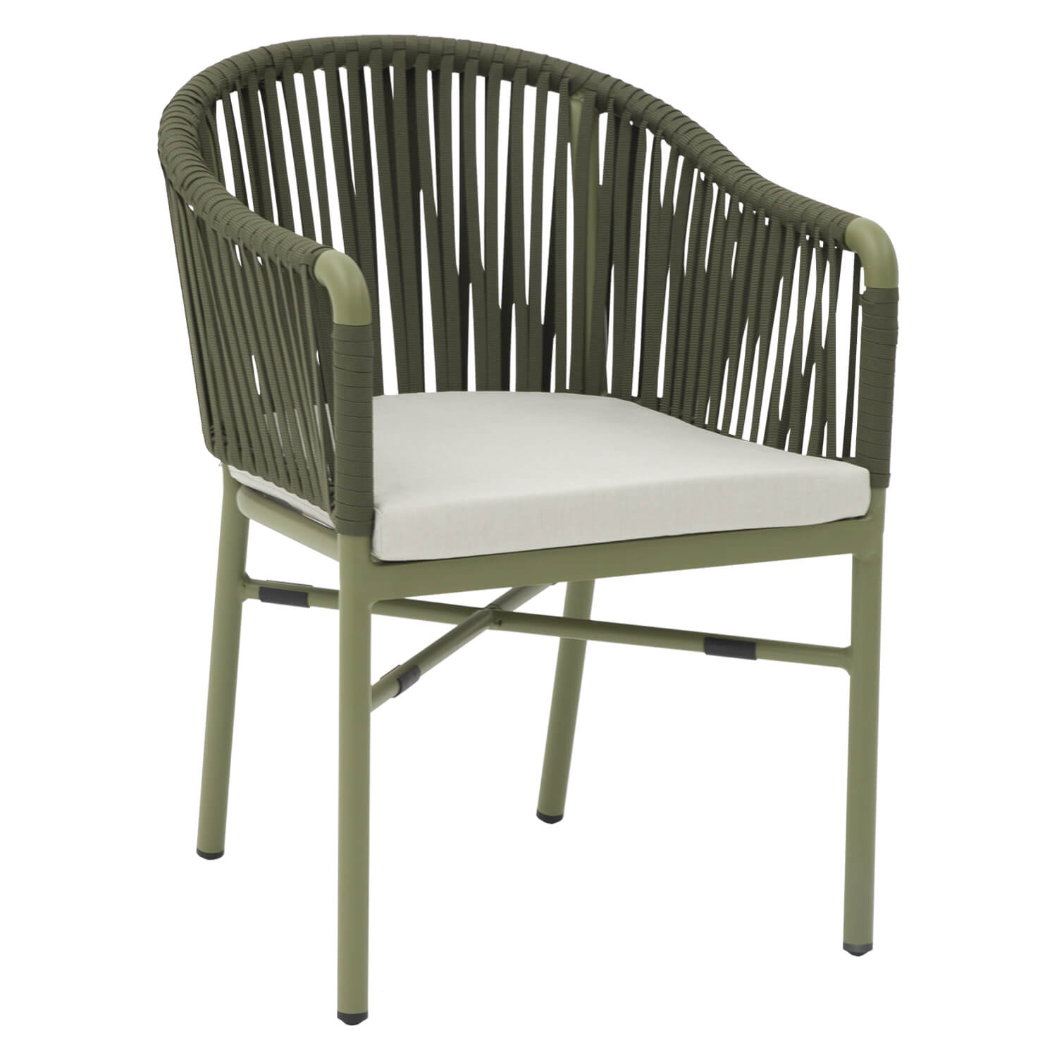 Chaise de Terrasse KARIN – Avec Accoudoirs – Empilable – Vert Chaise de Terrasse KARIN – Avec Accoudoirs – Empilable – Vert
