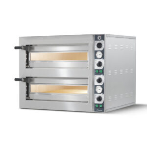 Four à pizza électrique Cuppone Tiziano 420 – TZ420/2M – double chambre, commande électromécanique